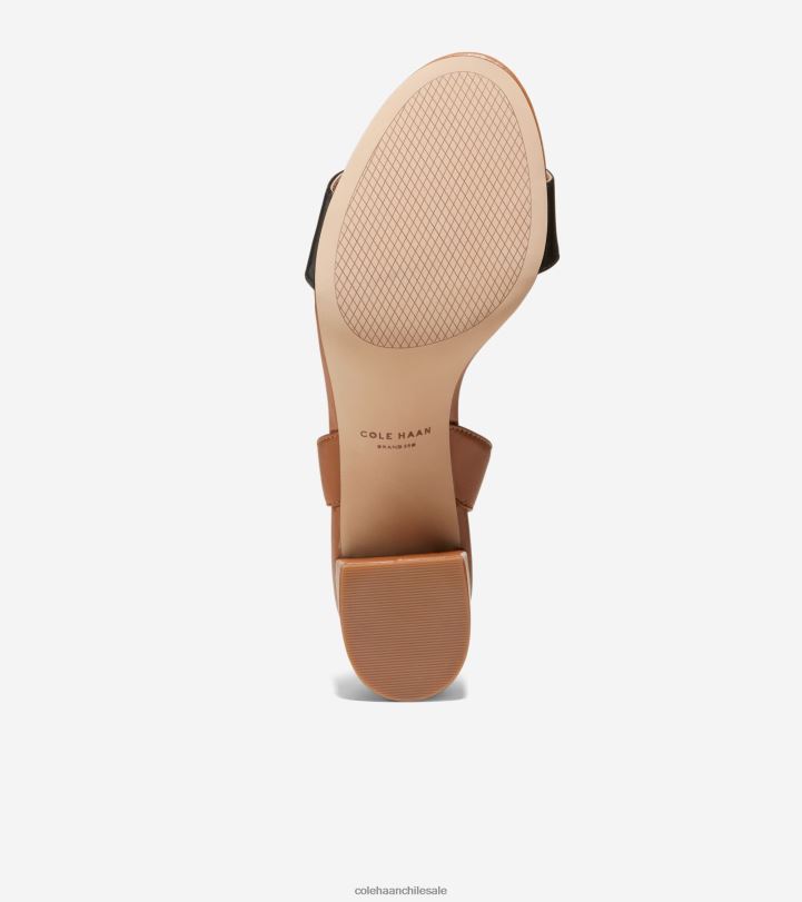 Cole Haan sandalias josie con tacón en bloque pecan-marfil-negro B8D8B75 mujer calzado