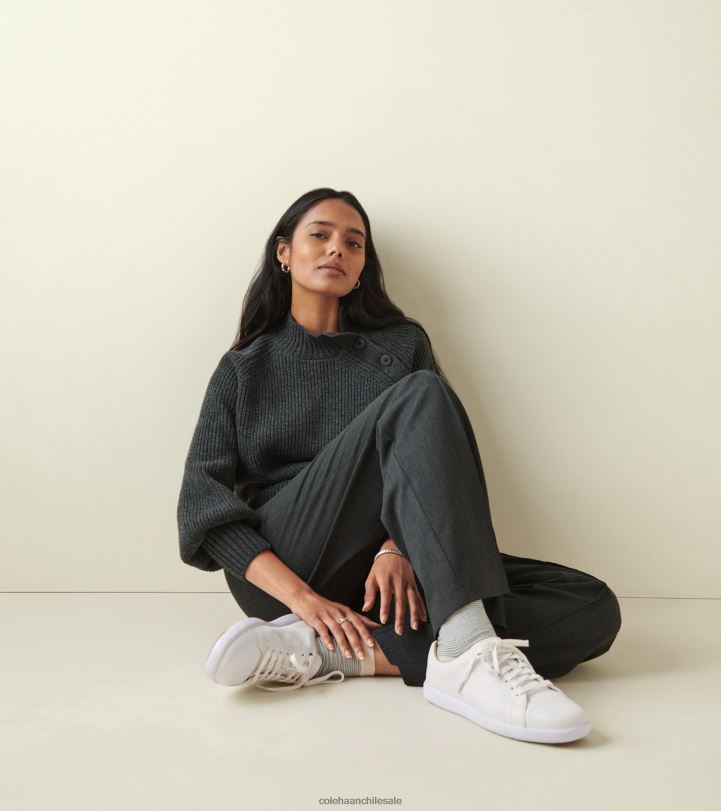 Cole Haan gran zapatilla cruzada cuero blanco óptico B8D8B89 mujer calzado