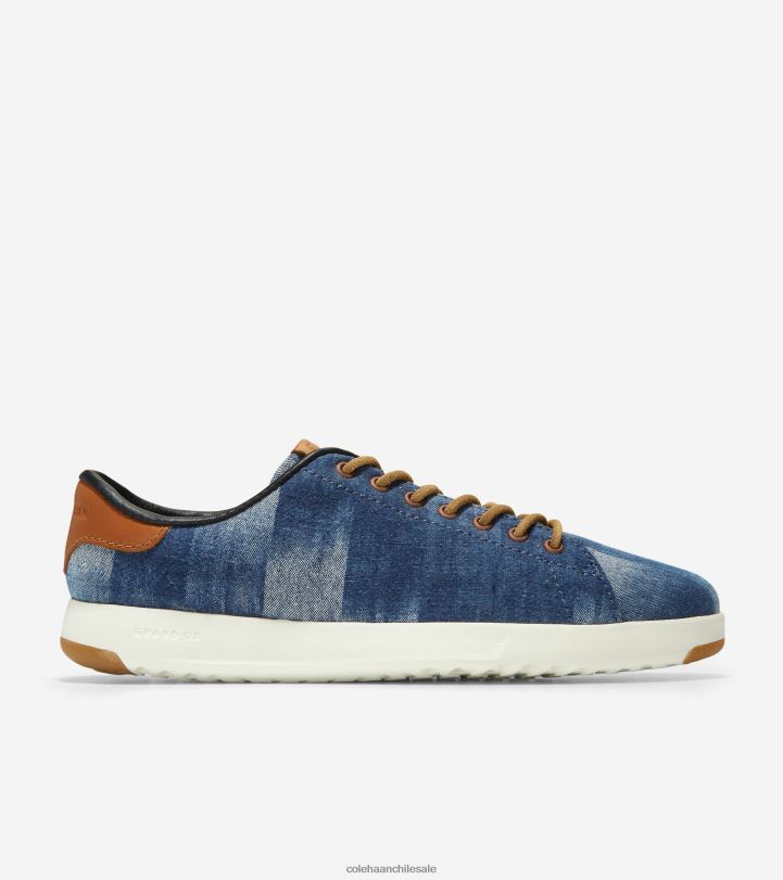 Cole Haan tenis grandpro estampado añil textil-mezquite cuero-marfil B8D8B148 mujer calzado
