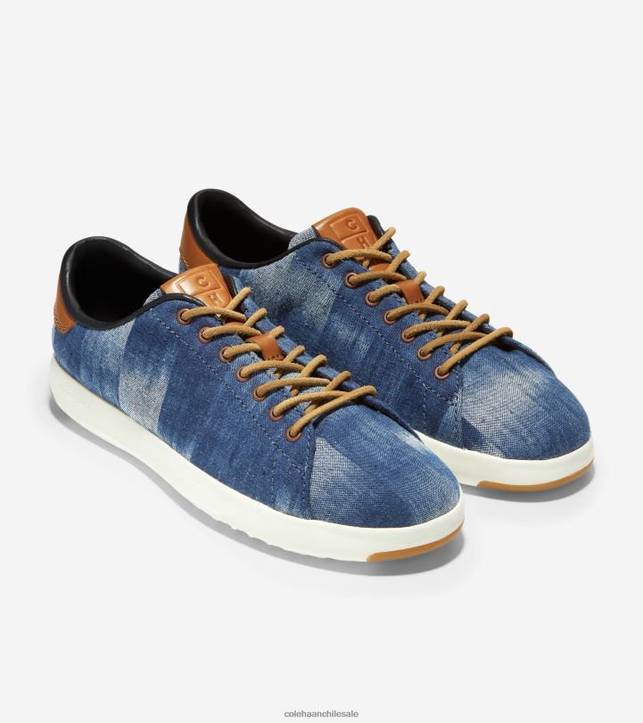 Cole Haan tenis grandpro estampado añil textil-mezquite cuero-marfil B8D8B148 mujer calzado
