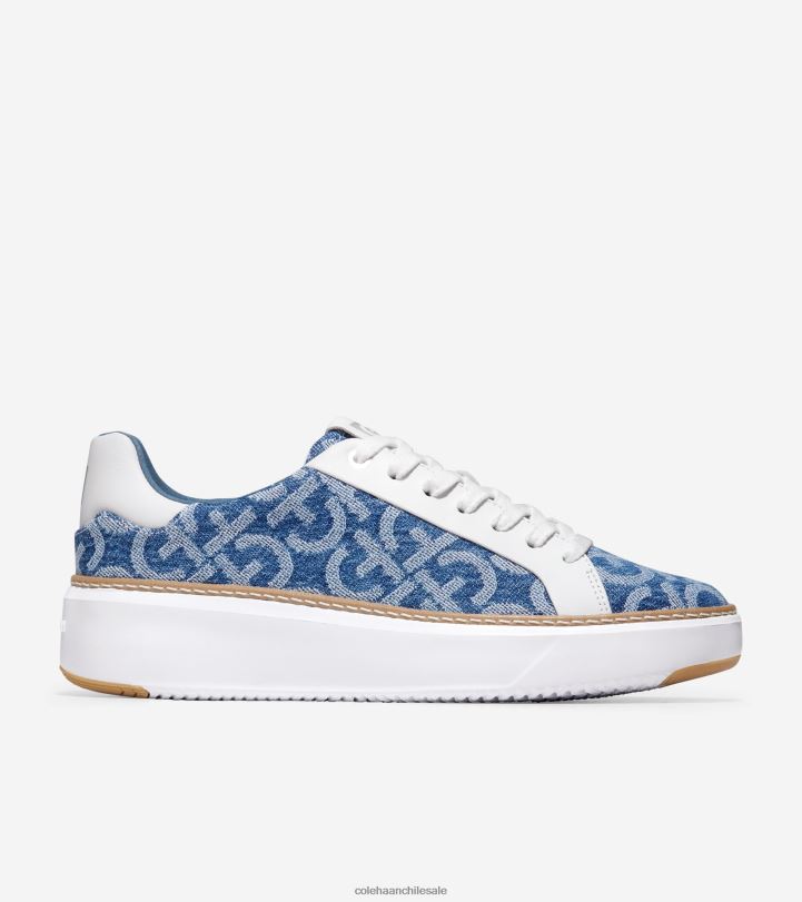 Cole Haan tenis grandpro topspin Monogram denim jacquard-blanco óptico B8D8B23 mujer calzado