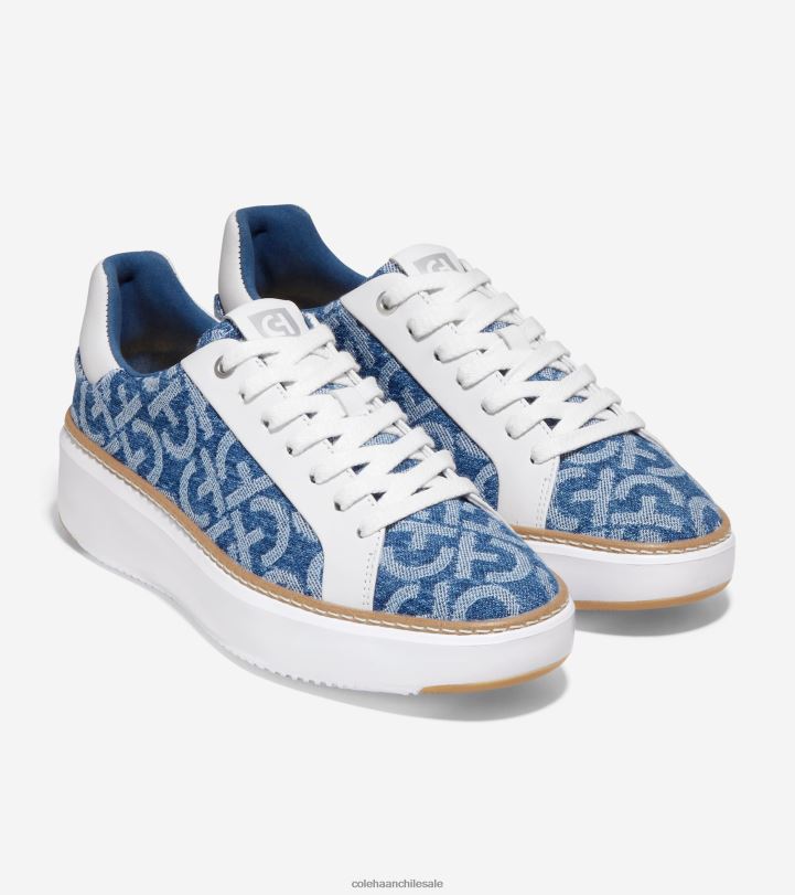 Cole Haan tenis grandpro topspin Monogram denim jacquard-blanco óptico B8D8B23 mujer calzado