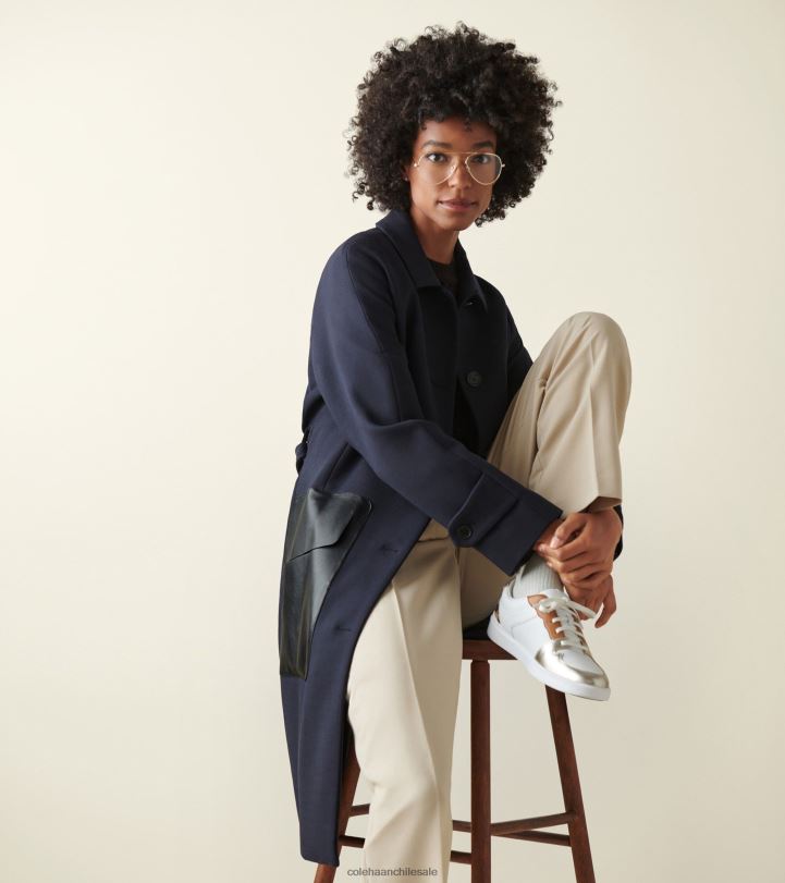 Cole Haan zapatilla de tenis moderna grand crosscourt blanco óptico-oro suave metalizado B8D8B204 mujer calzado