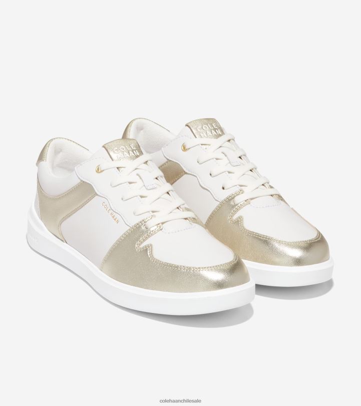 Cole Haan zapatilla de tenis moderna grand crosscourt metalizado oro blanco óptico B8D8B205 mujer calzado